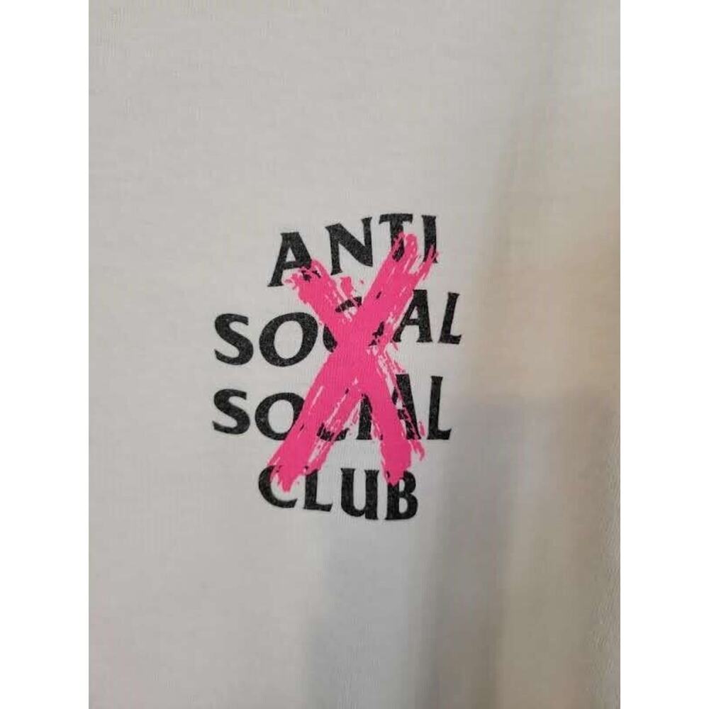 Anti Social Social Club White Graphic Tee Short Sleeve Men's T-shirt Size XL - Picture 4 of 5